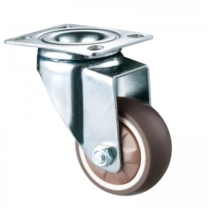 Könnyű használat - krómozott ház puha futófelületű TPR kerékkel 14