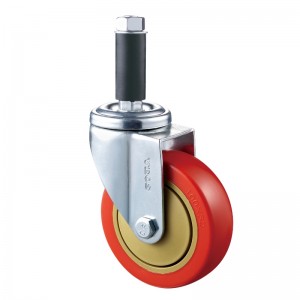 Közepes igénybevétel - krómozott ház narancssárga TPE kerékkel16