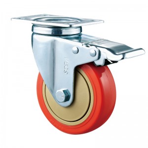 Közepes igénybevétel - krómozott ház narancssárga TPE kerékkel16