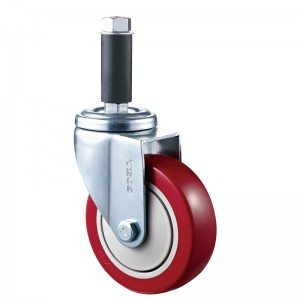 Közepes igénybevétel - krómozott ház piros Diamand TPE kerékkel