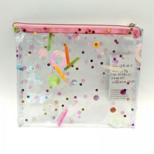 PVC csillámpor kozmetikai tasak