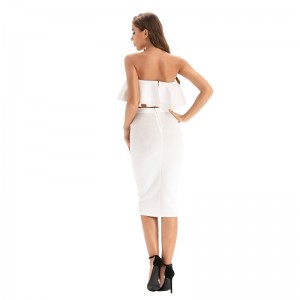 Bájos lótusz levél ruha nők számára