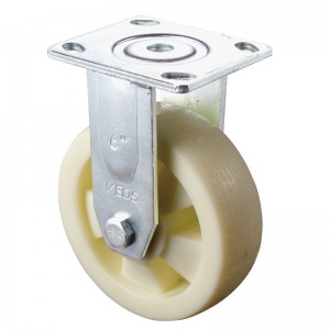 Nagy teherbírású - krómozott ház fehér TPE kerékkel