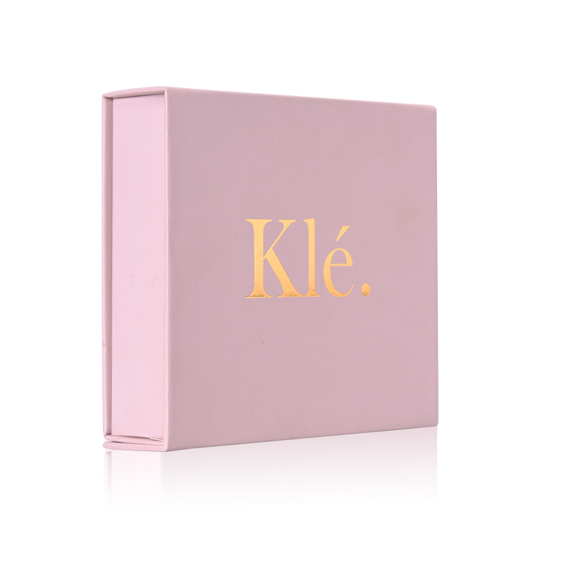 Egyedi csomagolás összecsukható luxus mágneses nagy rózsaszín arany sima papír karton díszdobozban