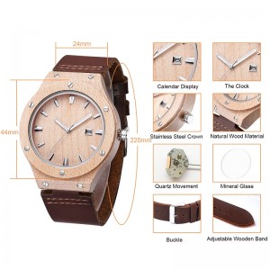 Természet Wood Watch Man analóg kvarc bőrszíj divat regény zebra óra férfi modern hűvös óra