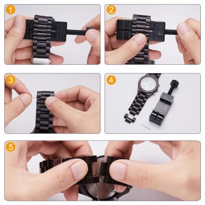 Fa óra férfi kronográf fekete többfunkciós környezetbarát természetes fa karóra