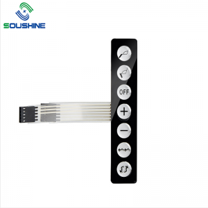 OEM egyedi membrán kapcsoló csepp gumi billentyűzettel