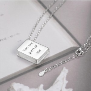 925 ezüst ezüst memória hamvasztás könyv medál fa nyaklánc ékszerek