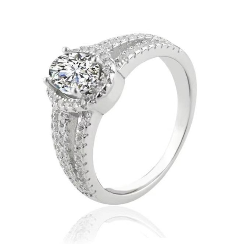 Eljegyzési gyűrűk Fehér arany köbméretű cirkónia gyűrűk moissanite gyűrűk ígéret gyűrűk nők számára