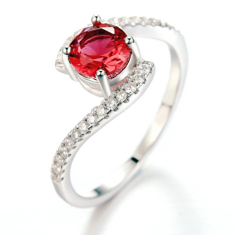 Eljegyzési gyűrűk nőknek ametiszt, köbös cirkónium-gyűrű, rubin gyűrűk ígéretes gyűrűk