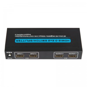 V2.0 HDMI 2x2 kapcsoló \/ elosztó támogatás 3D Ultra HD 4Kx2K @ 60Hz HDCP2.2