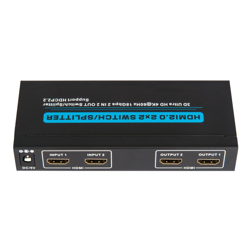 V2.0 HDMI 2x2 kapcsoló / elosztó támogatás 3D Ultra HD 4Kx2K @ 60Hz HDCP2.2