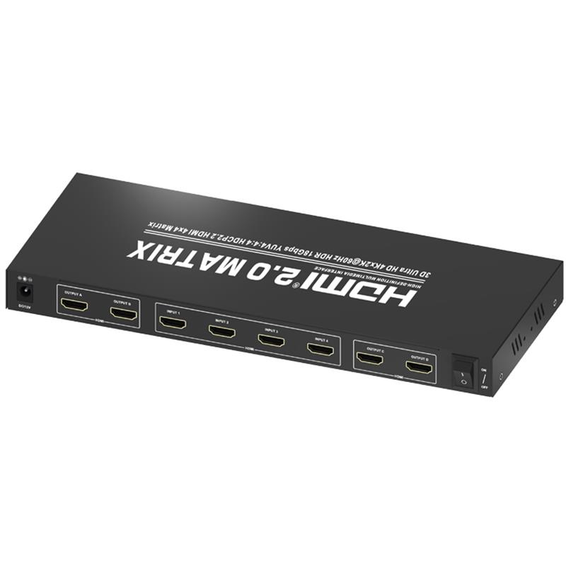 V2.0 HDMI 4x4 Mátrix Támogatás Ultra HD 4Kx2K @ 60Hz HDCP2.2 18 Gbps
