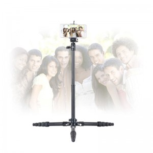 Kingjoy SF056 5 szekciójú, összecsukható állványkészletek alacsony szögű felvétellel és középső oszlopgal egyedülálló eszközként használható