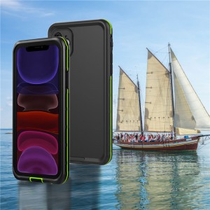 vízálló telefontasak doboza az iphone 11 vízálló mobil dobozának (fekete) esetében, szilárd színű hátlappal