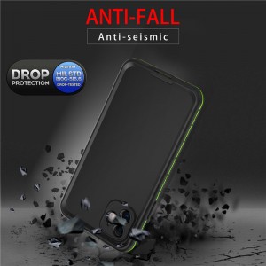 vízálló telefontasak doboza az iphone 11 vízálló mobil dobozának (fekete) esetében, szilárd színű hátlappal