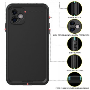 Lifetive phone case iphone 11 legjobb vízálló táska az iphone 11-es úszótelefon dobozához (kék), szilárd színű hátlappal