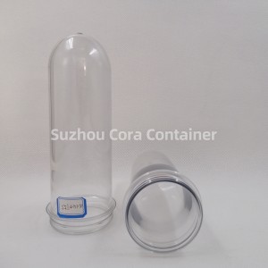 55 mm-es, 140 g-os nyakméret, 62 mm-es Plasitc kisállat preform vízital-olajhoz