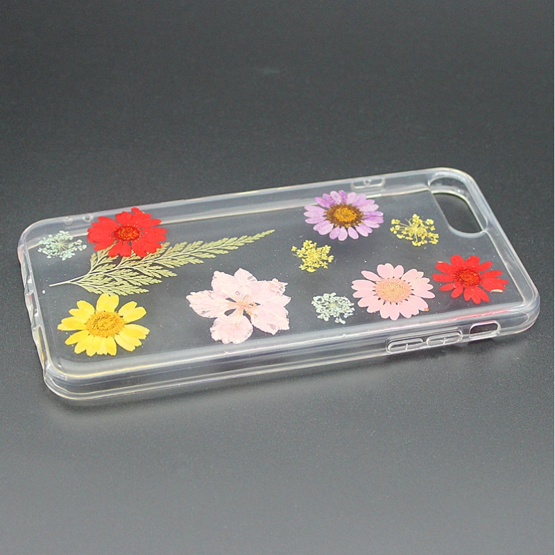 TPU + PC Epoxy mobiltelefon tok belső virággal iPhone 6 Plus \/ 7 Plus \/ 8 Plus számára