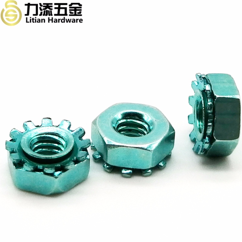 Nagykereskedelmi minőségű kék cink M3-M12 szénacél Keps hírközlési dió