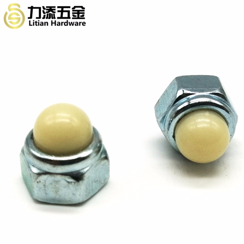 Minőségi DIN986 cinkkel bevont M3-M12 szénacél Nylon hex dióhéj