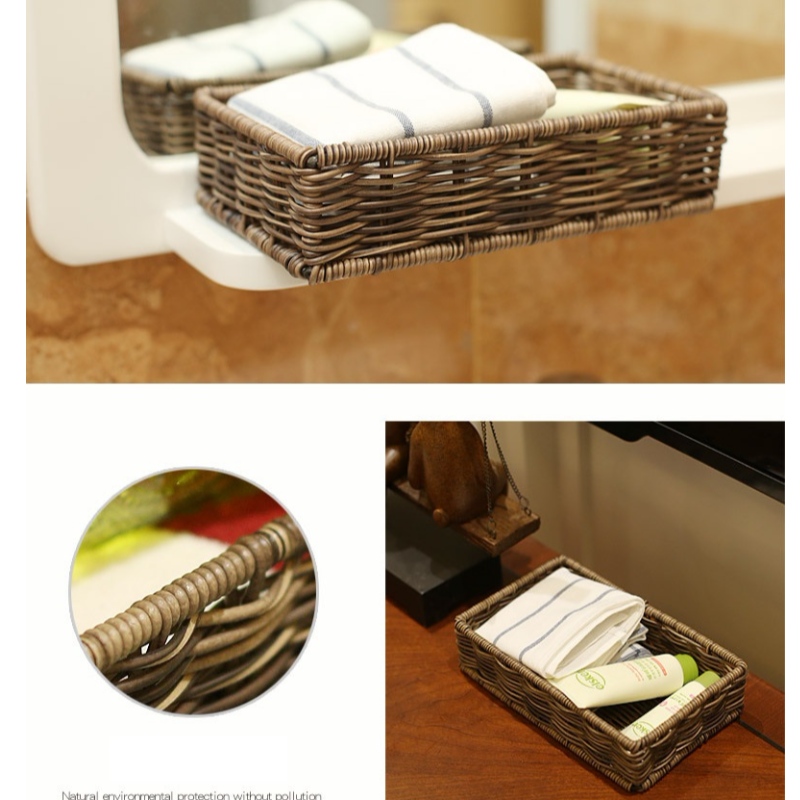 Vízálló Rattan fürdőszoba tároló kosár