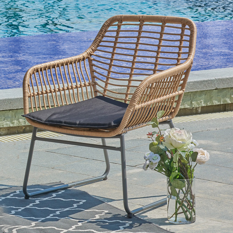 Acél és fonott 4 db kanapékészlet