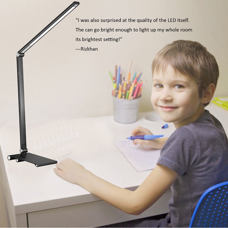 129ts Desk Lamp for Study Dimmable led table Lamp, Touch Dimmer, Color Chance Base Night