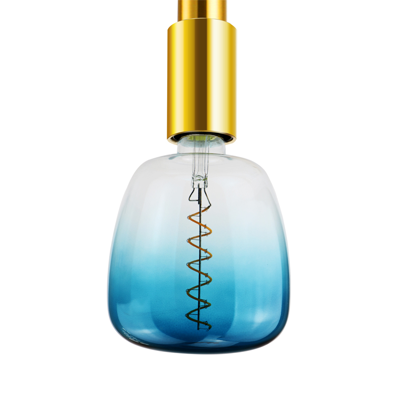 Vas spirál Zöld 4w vezette divatizzólámpa fénye