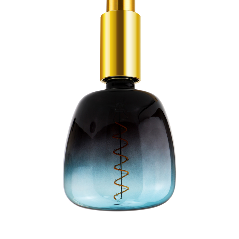 Vas Spirál Gradiens Blue multi színes 140mm ólomú izzólámpa