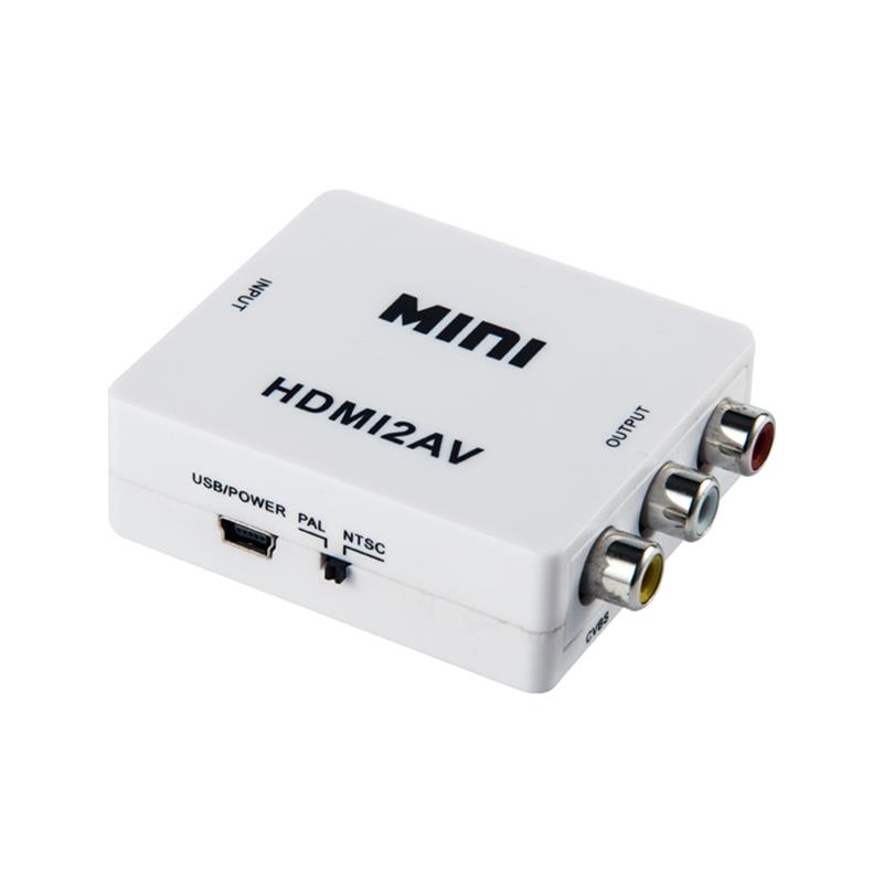 Mini méretű HDMI-AV / RCA konverter 1080P