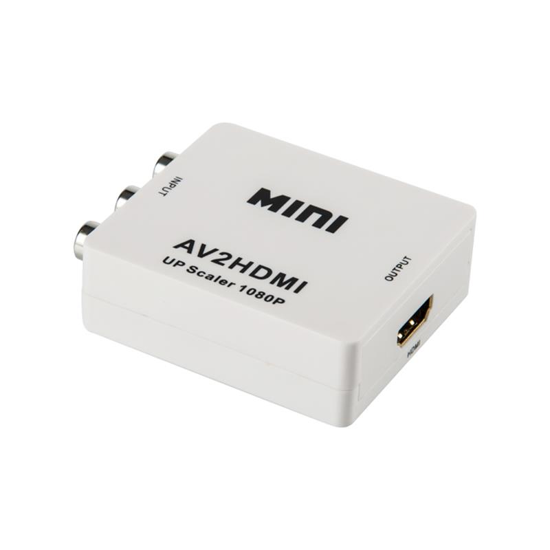 Miniméret AV/RCA/CVBS HDMI konverter Upscaler 720p/1080p