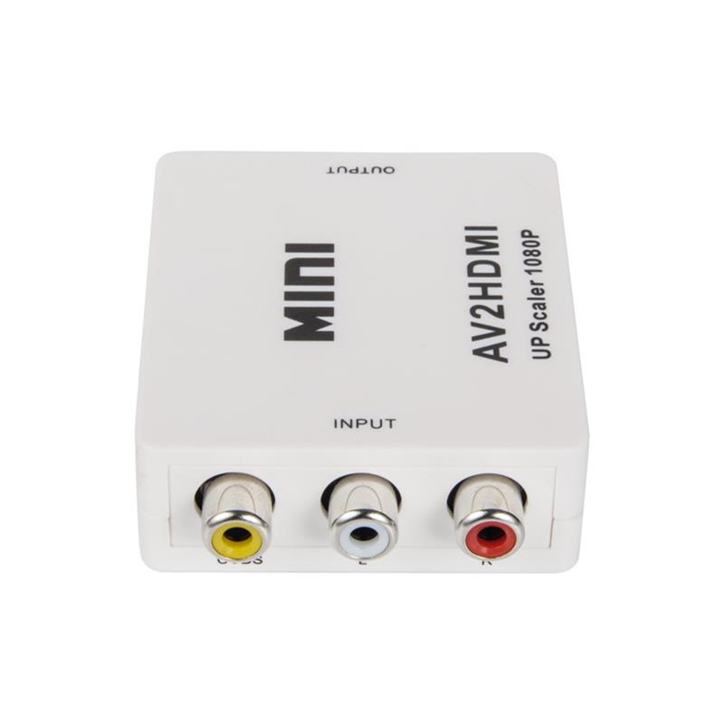 Miniméret AV/RCA/CVBS HDMI konverter Upscaler 720p/1080p