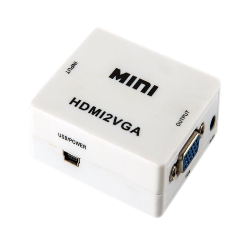 Mini méret HDMI - VGA + Audio Converter 1080P