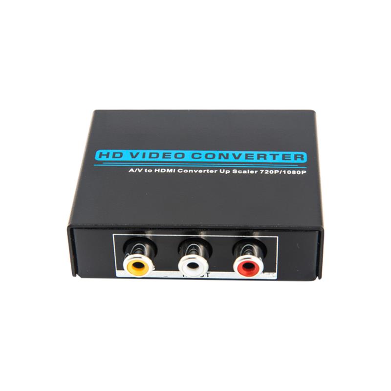 AV \/ CVBS TO HDMI + AUDIO átalakító (720P \/ 1080P méretcsökkentő)