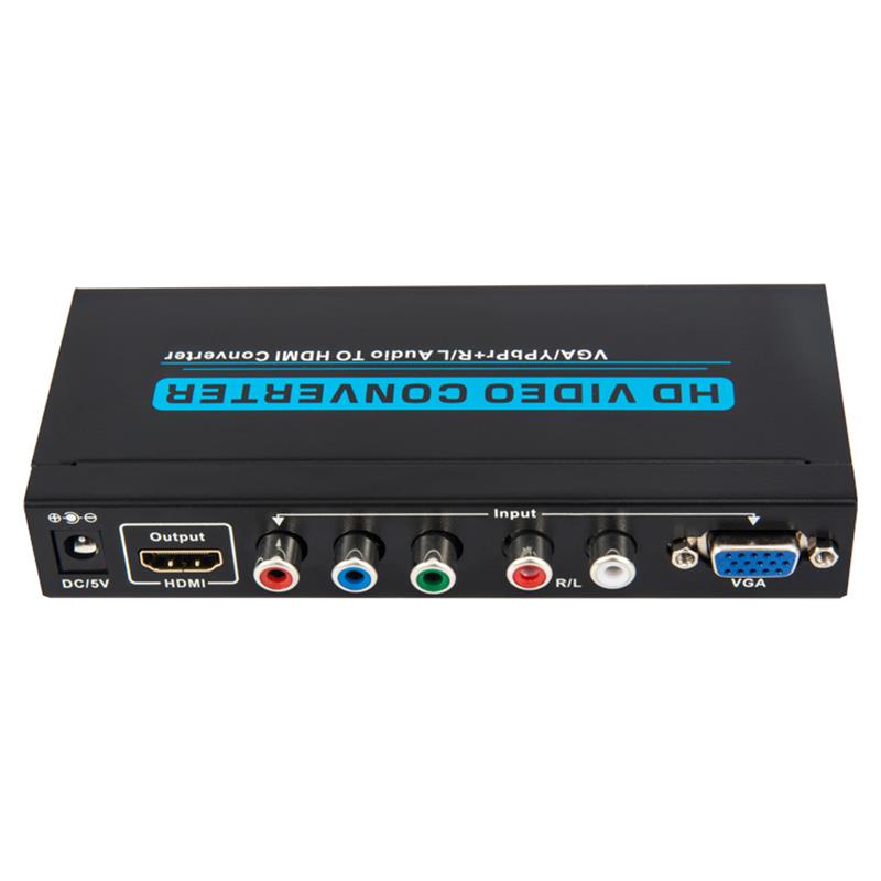 VGA \/ YPbPr + R \/ L Audio to HDMI Converter 1080P