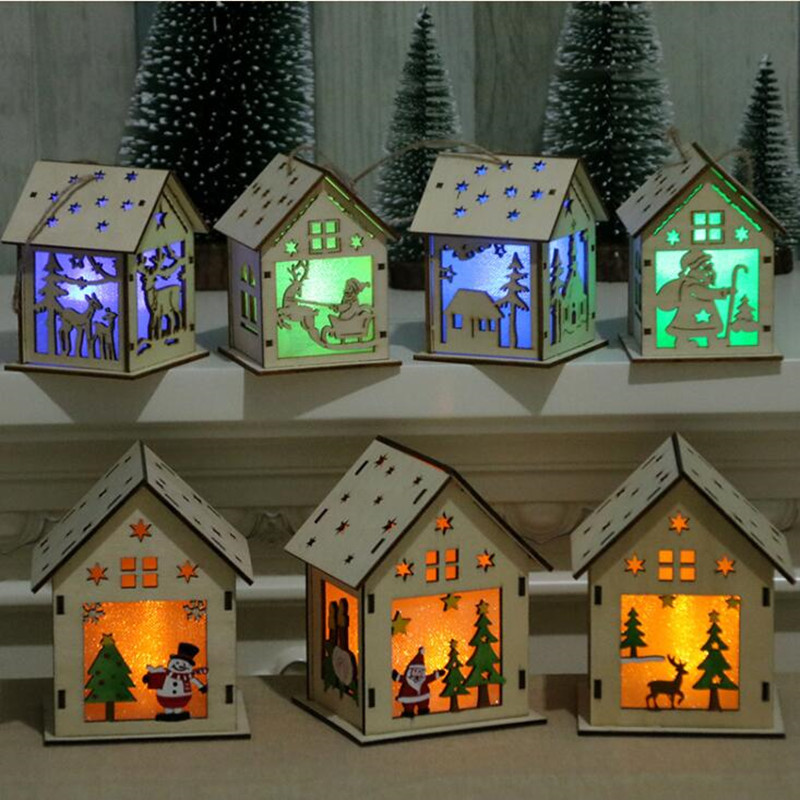Faház led lámpákkal a karácsonyi kézműves nagykereskedelemhez
