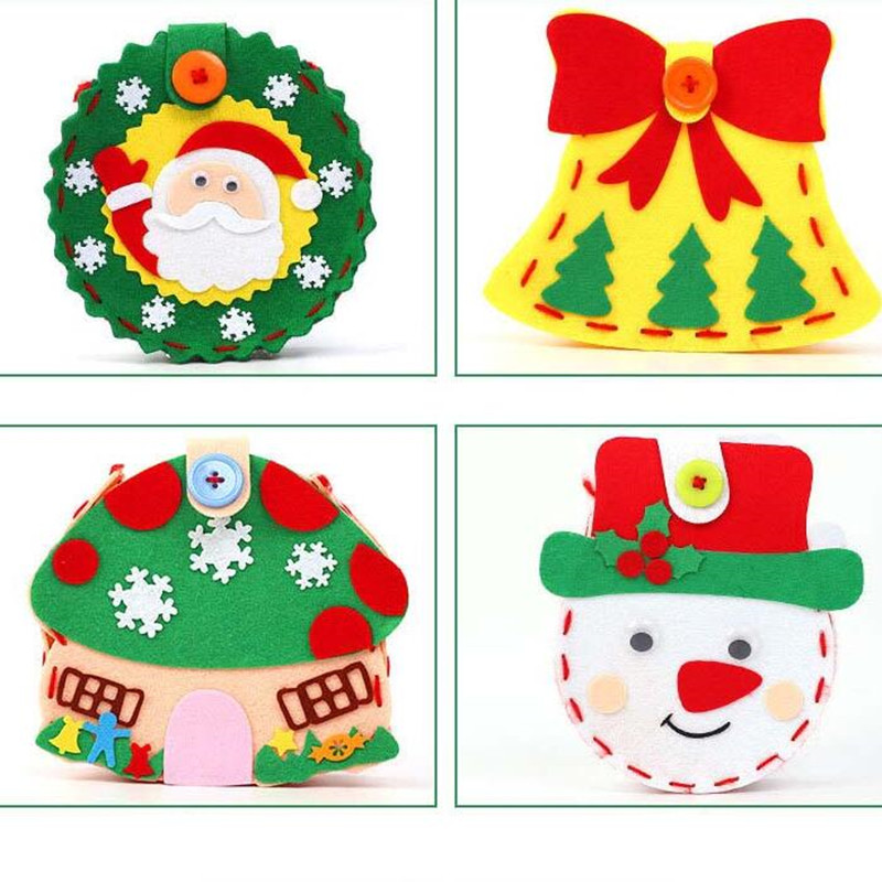 Karácsonyi kézzel készített DIY filc táska