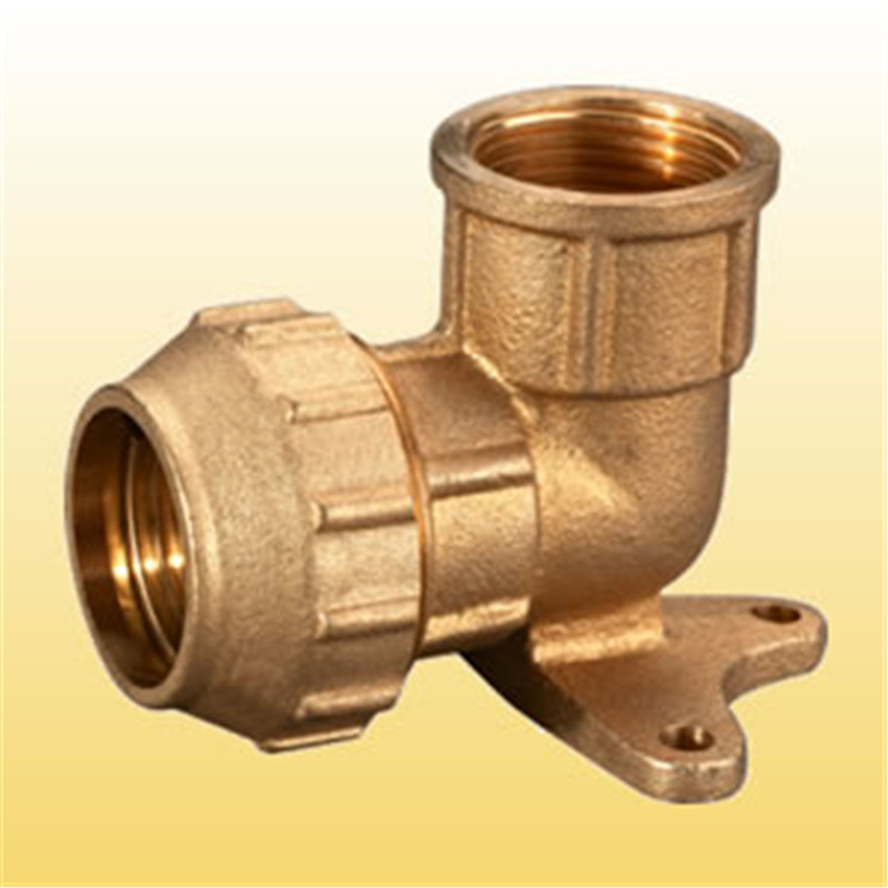 Sárgaréz PE kompressziós szerelvény