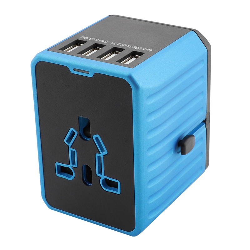RRRRTRADEL Universal Travel Adapter, International Power Adapter, Worldwide Plug Adapter 4 USB Ports, High Speed 4.5A Wall Charger, All in one AC Socket for USA UK AUS Europe Asia Phone Laptop