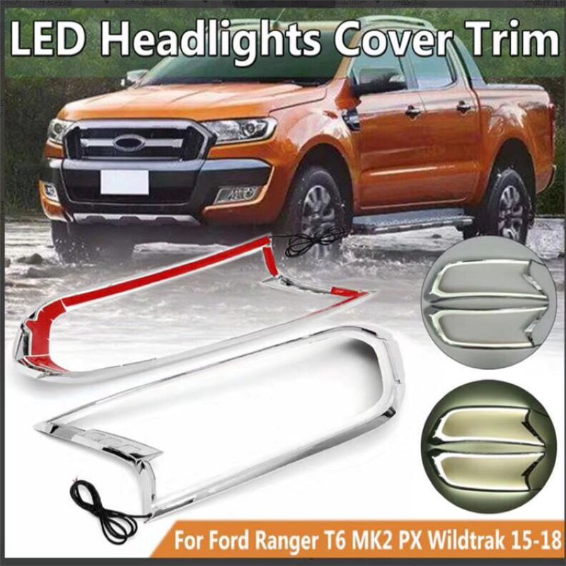 Daytime running light for Ford Ranger 2015~2018,Headlight cover for ford Ranger 2015~2018