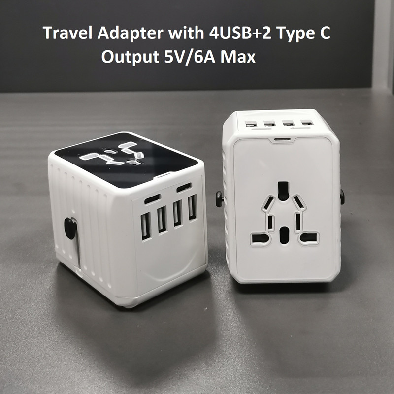 Egy C típusú nem elég? 2 C típusú + 4USB univerzális utazási adapter jön!