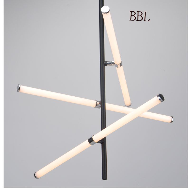 LED függő lámpa 3 db-es forgatható akrilcsővel és árnyék nélkül