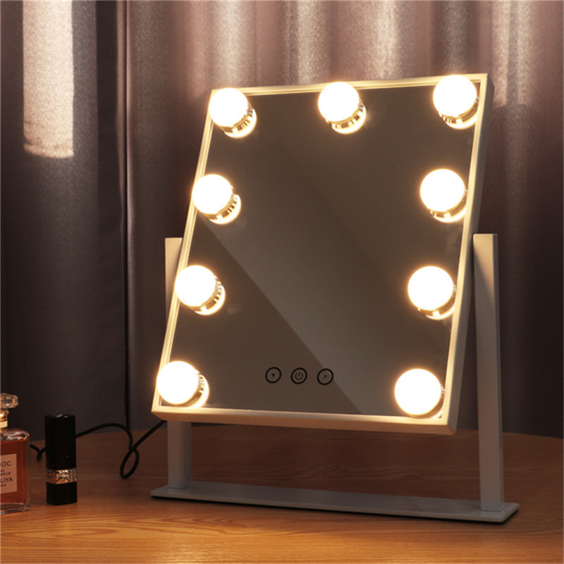 Touch Control Dimmable Brightness 360 Forgó Vanity Makeep Hollywood Mirror 12 LED Bulbs