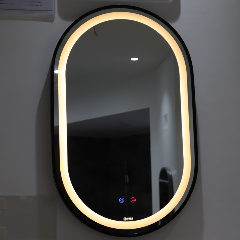 Factory New Style Lepetyhüdt, fekete falhoz kötött vezetékkel ellátott fürdőszoba tükör