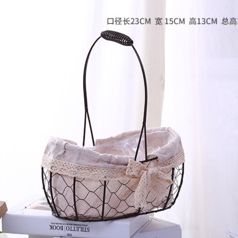 Virágos huzalkosár