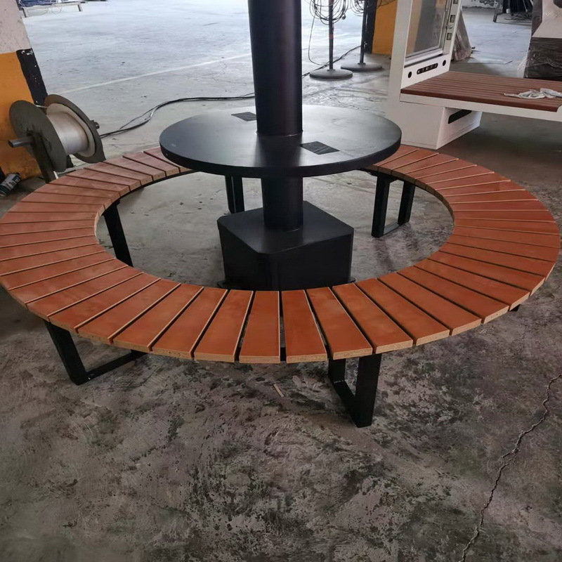 Mobiltelefon töltőállomás pihenőhelyén használjon testreszabott színű városi intelligens üléseket