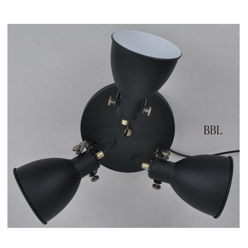 Mennyezeti lámpa 3 db-os forgatható fém árnyékolással