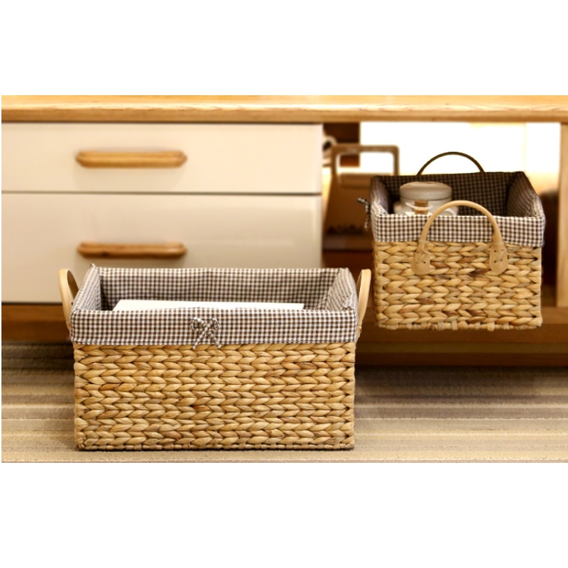 Lakberendezés Téglalap szövött tárolókosár