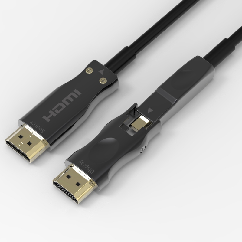 A legjobb ár HDMI 2.0 típusú A–D típusú forrásoldal leválasztható AOC szálas optikai kábel 15m hossza